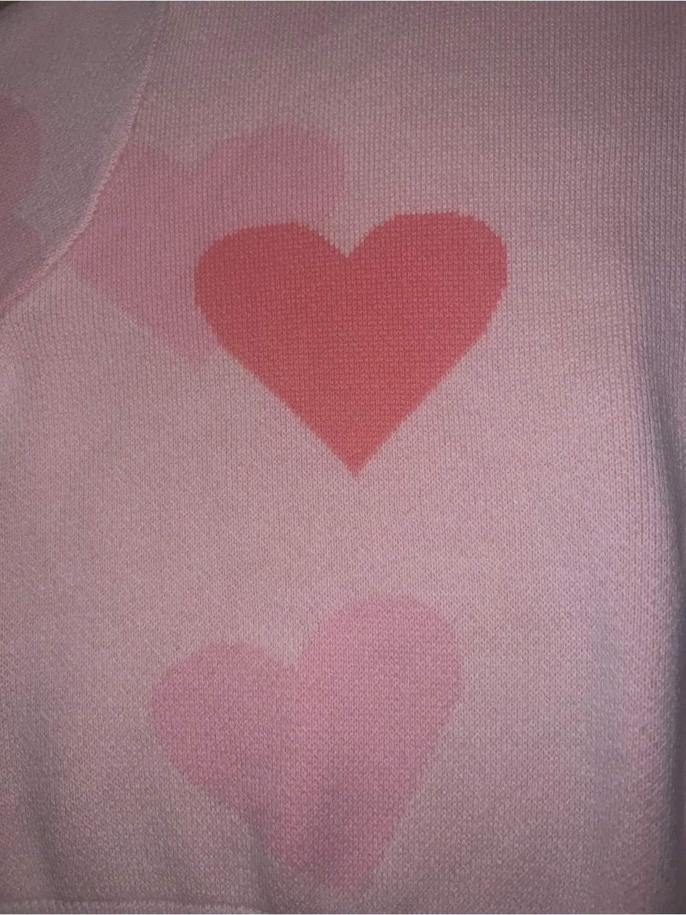 GAP Pink Heart Crewneck Sweater S (6/6x)